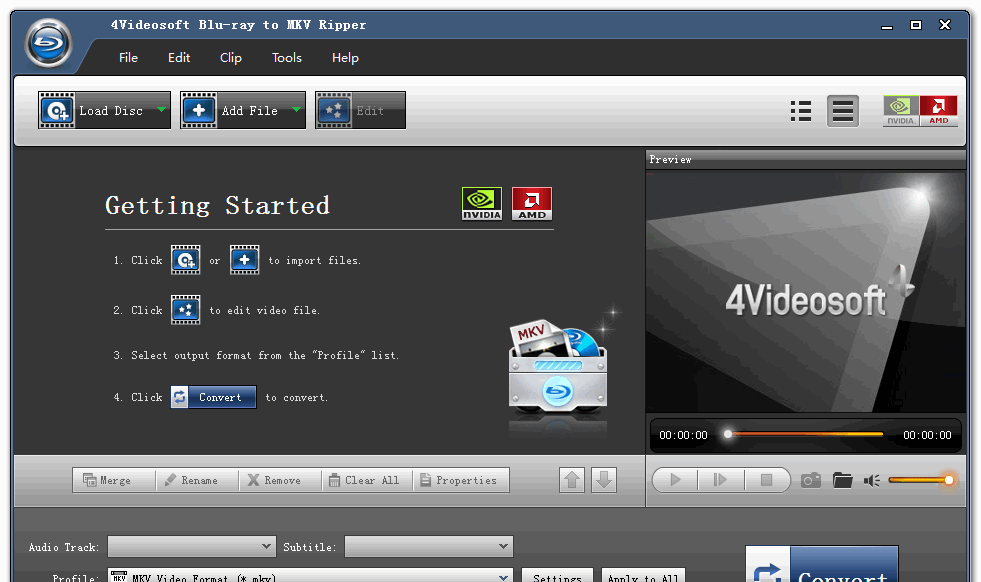 4Videosoft Blu-ray to MKV Ripper(Ƶת) v5.0.50 ƽ