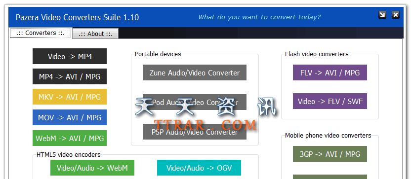 Pazera Video Converters Suite Portable v1.10 ɫЯ