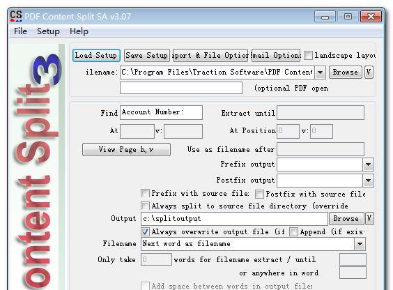 Traction Software PDF Content Split SA v3.08 ƽ