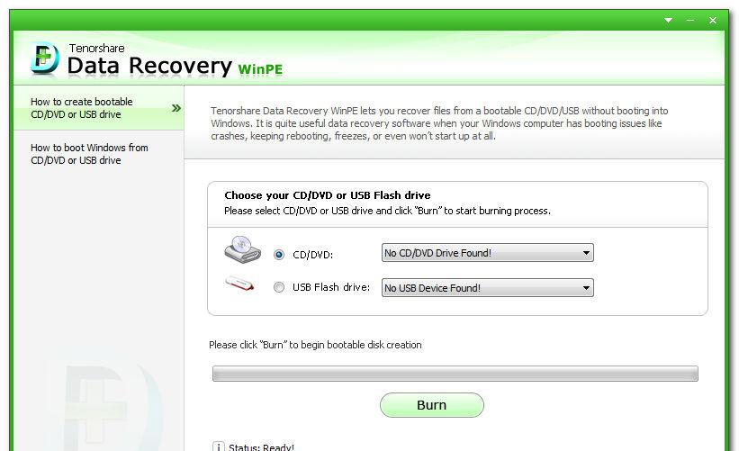 Tenorshare Data Recovery WinPE v4.0 Build 1887 ƽ