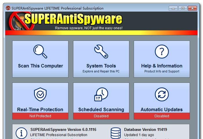SUPERAntiSpyware Professional v6.0.1186 ע | ľɱ