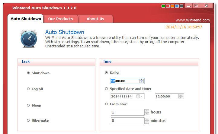 WinMend Auto Shutdown Portable v1.3.7 ɫ _ Զػ