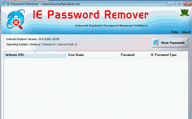 清除浏览器密码IE Password Remover