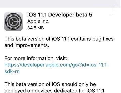 ios11.1 beta5