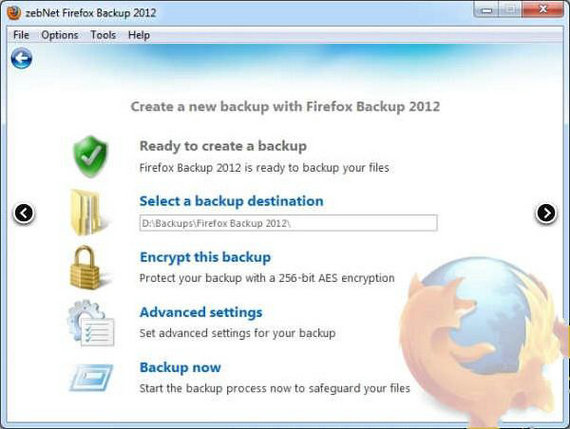 zebnet firefox backup 2012