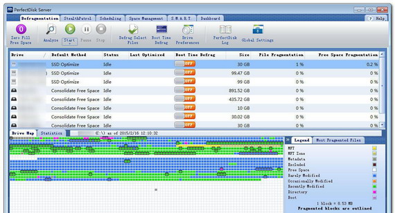 raxco rerfectdisk server